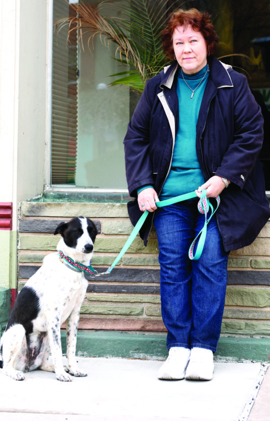 SPENCER McCOY/THE EXPRESS
Joan Thiel of Avis recently adopted Sukkar (“Sugar”) from a rescue group in the country of Jordan.