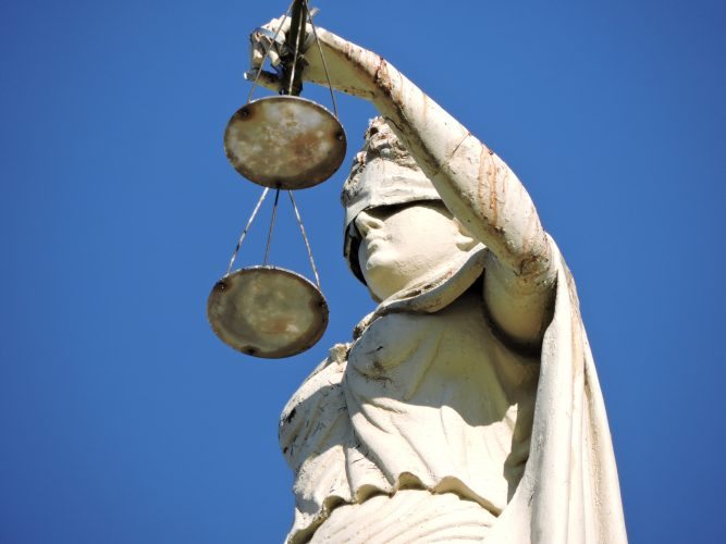 THE  interior of the Belmont County Courthouse features stained glass windows that can be seen via the fourth floor's ceiling.